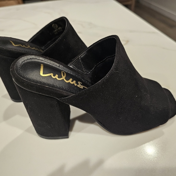 Lulus Suede Peep Toe Heel - Picture 2 of 5